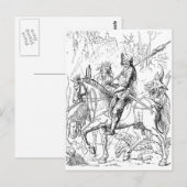 Knight Death & the Devil  woodcut briefkaart (Voorkant / Achterkant)