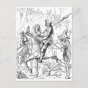 Knight Death & the Devil  woodcut briefkaart