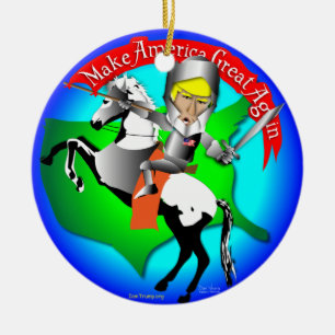Knight Donald Trump Keramisch Ornament