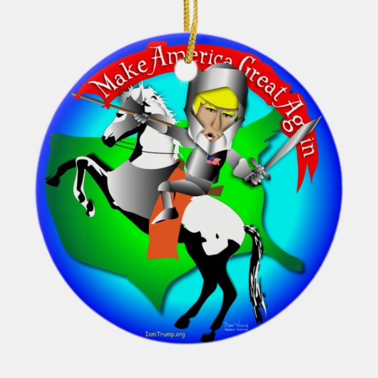 Knight Donald Trump Keramisch Ornament (Voorkant)
