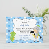 Knight Dragon Baby Shower Uitnodiging (Staand voorkant)