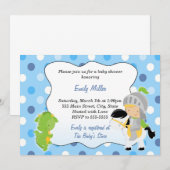 Knight Dragon Baby Shower Uitnodiging (Voorkant / Achterkant)