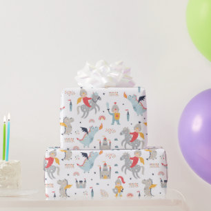 Knight & Dragons Wrapping Paper Cadeaupapier
