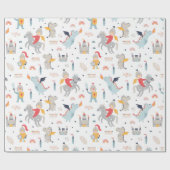 Knight & Dragons Wrapping Paper Cadeaupapier (Vlak)