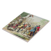 Knight Dueling op Foot in a Tournament, bord 1 Tegeltje (Zijkant)