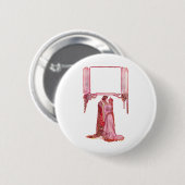 Knight Embracing Lady Love Ronde Button 5,7 Cm (Voorkant /achterkant)