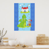 Knight en Dragon Poster (Keuken)