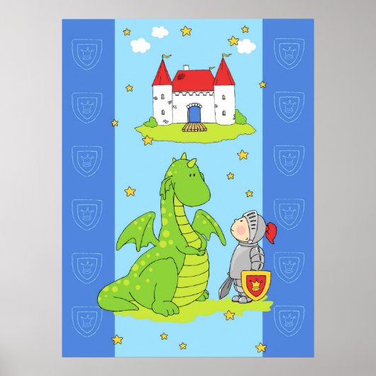 Knight en Dragon Poster (Voorkant)