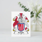 Knight Family Crest Briefkaart (Staand voorkant)