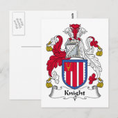 Knight Family Crest Briefkaart (Voorkant / Achterkant)