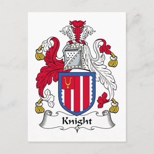 Knight Family Crest Briefkaart (Voorkant)