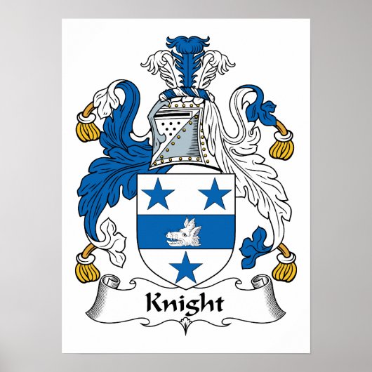 Knight Family Crest Poster (Voorkant)