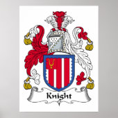 Knight Family Crest Poster (Voorkant)