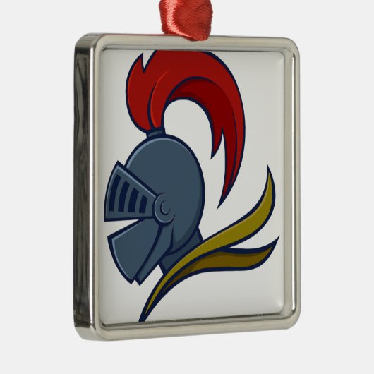 Knight Helmet Metalen Ornament (Rechts)
