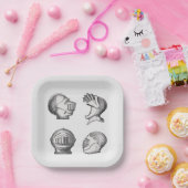 Knight Helmets Papieren Bordje (Feest)