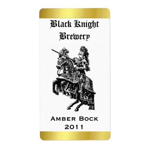 Knight Home Made Bierlabel Etiket (Voorkant)