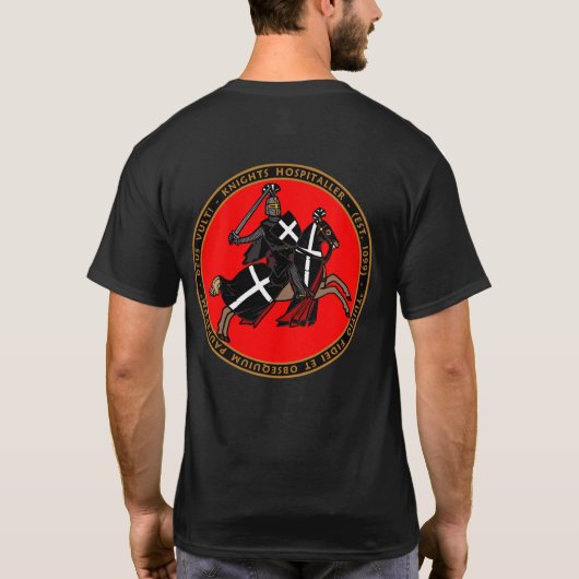 Knight Hospitaller Charge to Battle Seal Shir T-shirt (Achterkant)