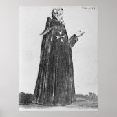 Knight Hospitaller in de oorspronkelijke gewoonte Poster (Voorkant)
