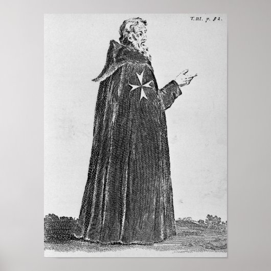 Knight Hospitaller in de oorspronkelijke gewoonte Poster (Voorkant)