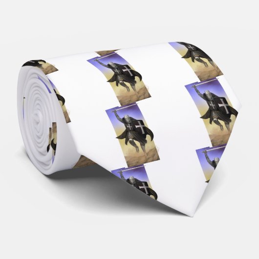 Knight Hospitaller Stropdas (Opgerold)