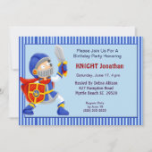 Knight in Armor Birthday Invitation Kaart (Voorkant)