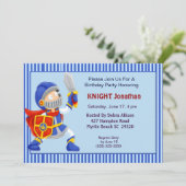 Knight in Armor Birthday Invitation Kaart (Staand voorkant)