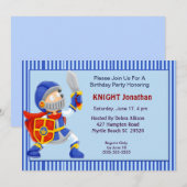 Knight in Armor Birthday Invitation Kaart (Voorkant / Achterkant)