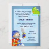 Knight in Armor Birthday Invitation Kaart (Voorkant)