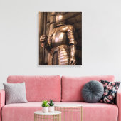 Knight in Armor Canvas Afdruk (Insitu (Woonkamer))