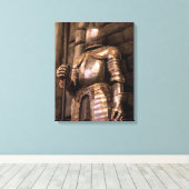 Knight in Armor Canvas Afdruk (Insitu (Houten vloer))