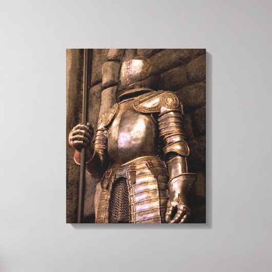 Knight in Armor Canvas Afdruk (Voorkant)