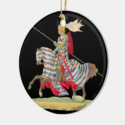 Knight in Armor-kerstversiering Keramisch Ornament (Links)