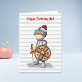 Knight in Armor met Kardinaal Bird Vader Birthday Kaart