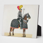 Knight in armor op zijn paard, bord uit 'A Histo' Fotoplaat (Zijkant)