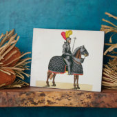 Knight in armor op zijn paard, bord uit 'A Histo' Fotoplaat (Zijkant)