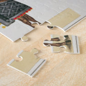 Knight in armor op zijn paard, bord uit 'A Histo' Legpuzzel (Zijkant)