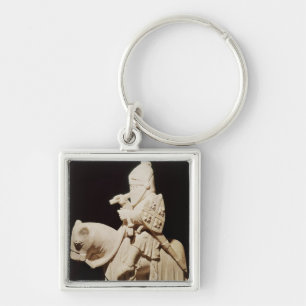 Knight in armor op zijn paard sleutelhanger