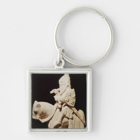 Knight in armor op zijn paard sleutelhanger (Voorkant)