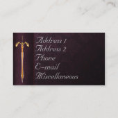 Knight in Armor Visitekaartje (Achterkant)