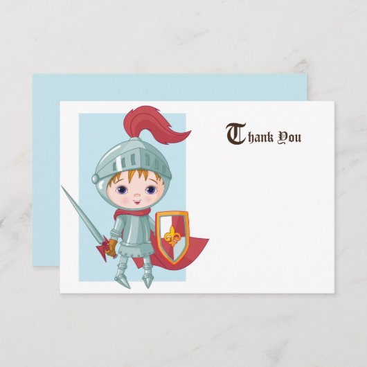 Knight in Shining Armor Dank je kaart (Voorkant / Achterkant)
