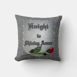 Knight in Shining Armor Red Rose Shield Kussen