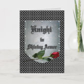 Knight in Shining Armor Shield Roos Kaart (Voorkant)