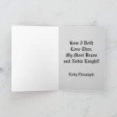 Knight in Shining Armor Shield Roos Kaart (Binnen)