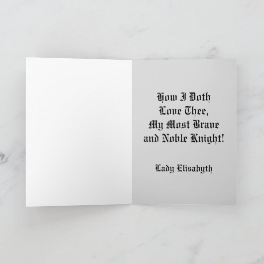 Knight in Shining Armor Shield Roos Kaart (Binnen)