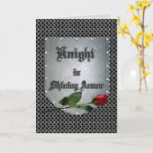 Knight in Shining Armor Shield Roos Kaart (Gele Bloem)
