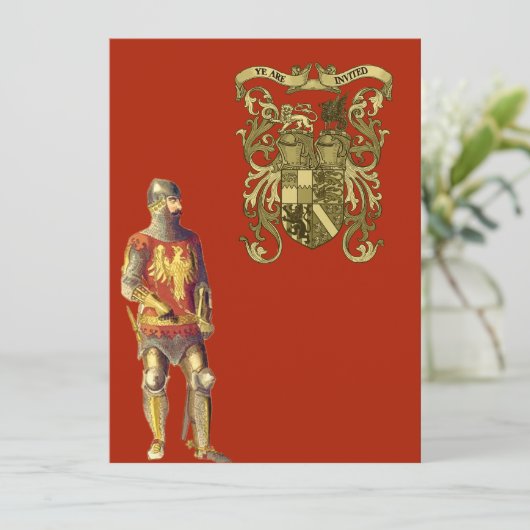 Knight in Suit of Armor Kaart (Staand voorkant)