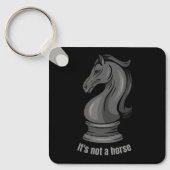 Knight is het geen paardenschaakbordspel. sleutelhanger (Voorkant)