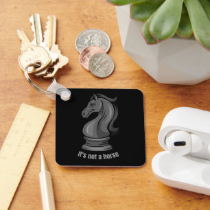 Knight is het geen paardenschaakbordspel. sleutelhanger