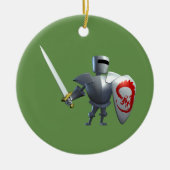 Knight Kerstversiering Keramisch Ornament (Voorkant)