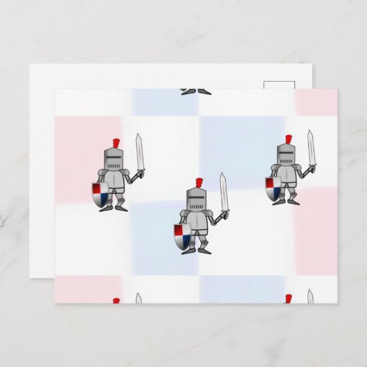 Knight krijgers briefkaart (Voorkant / Achterkant)